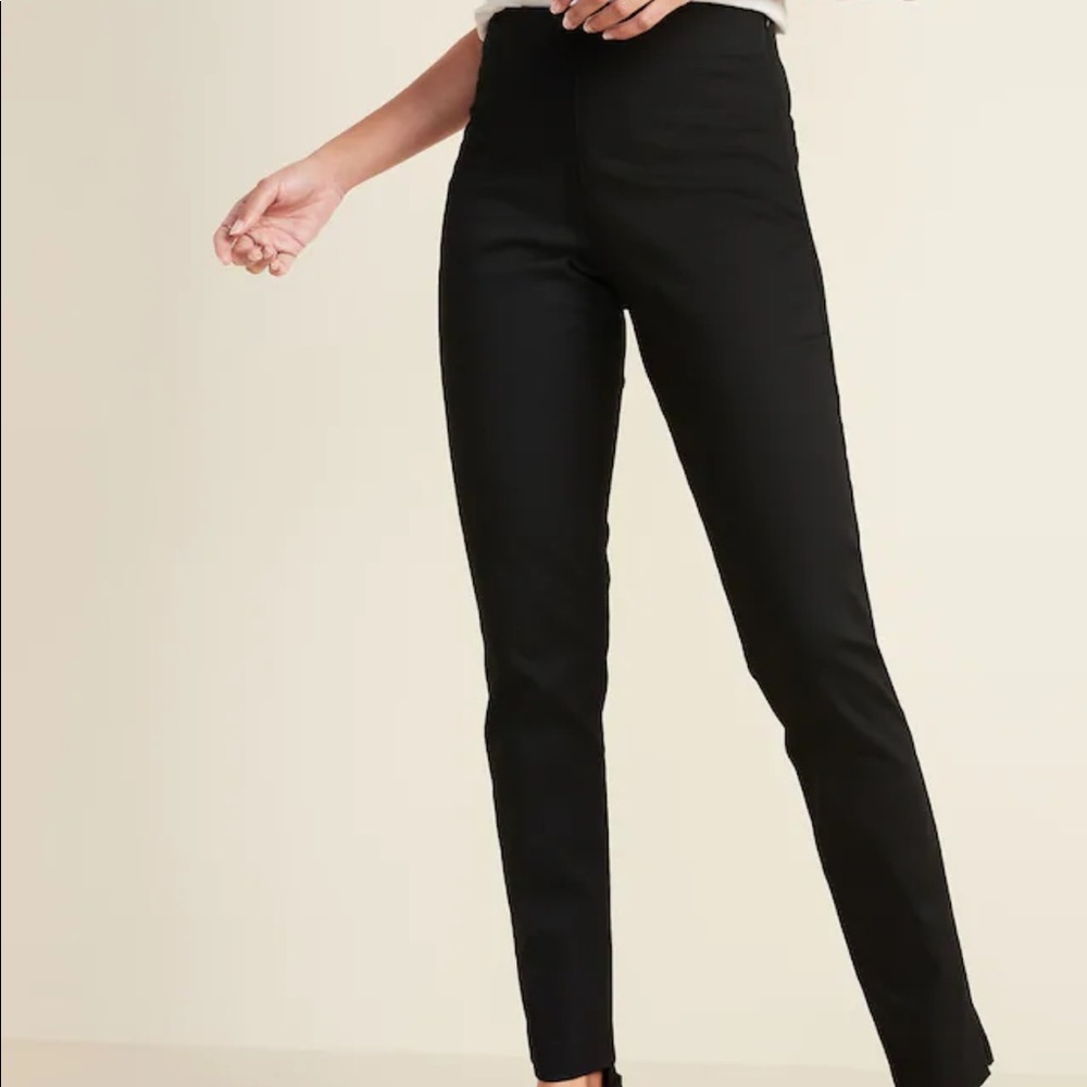 Black High-Waisted Super Skinny Ankle Pants